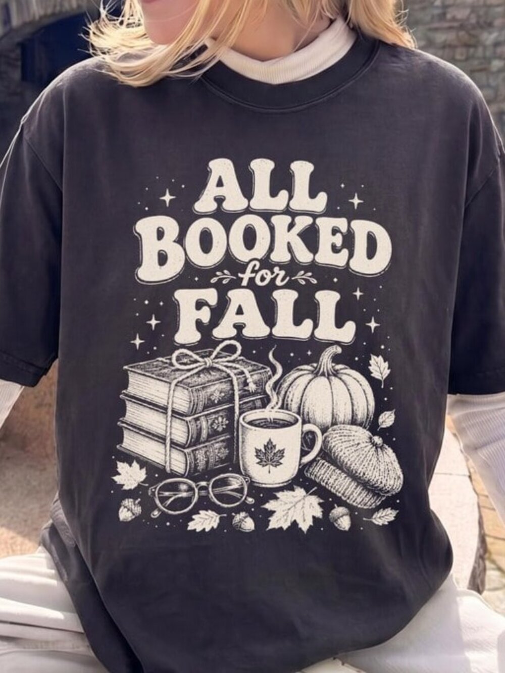 Fall Book Shirt, Book Pumpkin Tee, Cute Reading Shirt, Autumn Shirt Gift